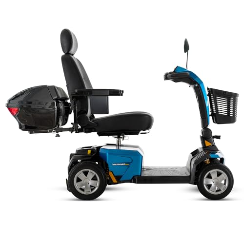 Pride Victory LX Sport + Accessories, Heavy Duty 4 Wheel Scooter for Adults and Seniors, Comfrot High Back Seating, 400 lb Capacity, LED Lighting, CTS Suspension, 8.6 MPH, Extended Service Warranty
