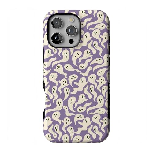 Casely iPhone 16 Pro Case | All Boo'd Up | Purple Ghost | Compatible with MagSafe | Bold Protective Design