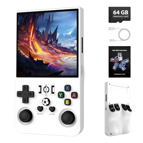 R36MAX Retro Handheld Game Console 64GB, 4" Screen, Linux