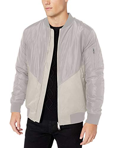 A|X Armani Exchange Men's Zip Up Jacket with Side Pockets, Grey, L