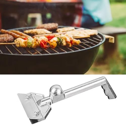 Grillschaber mit Ergonomischem Griff, Robustes Set mit 4 Klingen für Flache Oberflächen, Grillpfannen, Grills und Imbisswagen