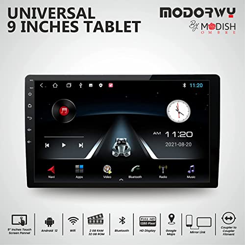 Image of 9 Inch Gorilla Glass IPS Display HD 1280P Universal Android /Multimedia Player|Double Din Stereo Player|9 Inch|Android 12 |Car Multimedia Player 2 GB RAM /32 GB ROM|HiFi Audio|GPS Tracking