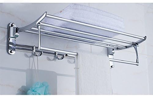 Candora Stainless Steel Wall Mounted Bathroom Towel Rack Brushed Towel Shelf Towel Holder Hotel Rail Shelf Storage Holder