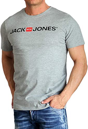JACK & JONES Herren T Shirt 3er Pack Print Mix Rundhals O-Neck Regular