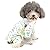 Zunea Small Dog Jumpsuit Adorable Mouse Flower Printed Overalls Soft Cotton Pyjamas Rompers Puppy Sleeping Clothes Four Legs Pjs Apparel for Pet Cats Pups XL