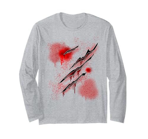 I'm Fine Bloody Halloween Zombie Humor Sangre Cortes y heridas Manga Larga