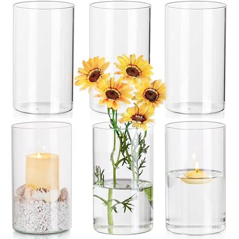 Hewory Hurricane Candle Holders for Centerpieces Cover