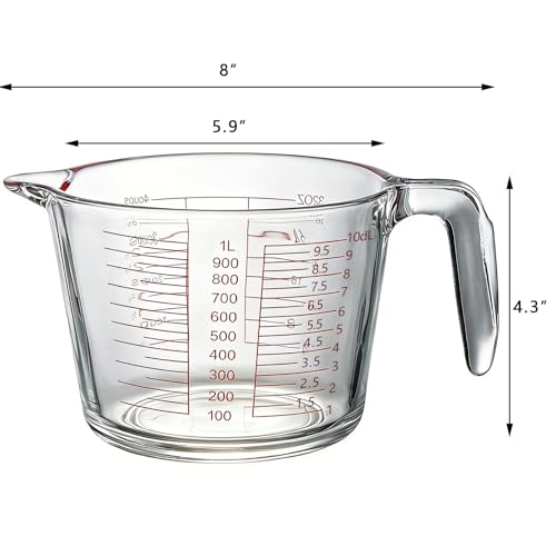 Vaso medidor de vidrio de 4 tazas miniatura 2