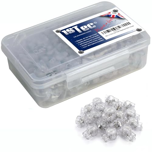 1STec 500 x Genuine BT 2 Wire 8A External Internal Waterproof Gel Filled Crimp Connectors for Joining Solid Core Telephone or Alarm Cable Connecting Block Repairs Splice or Join Phone Wires 500 Pack