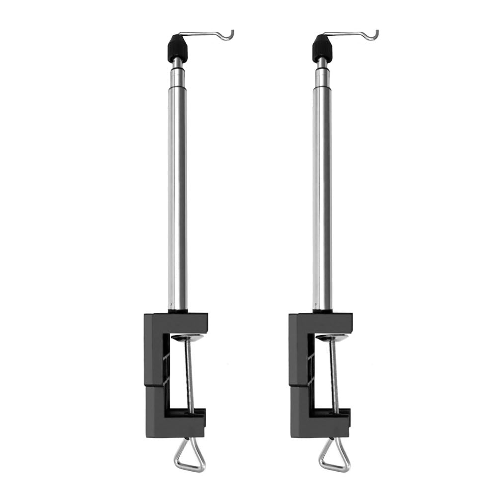 Luwqceu 2 Pack Rotary Tool Round Grinder Telescopic Hanging Stand Holder with Table Clamp, Flex Shaft Hanger Stand Tool Easy to Use