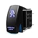MicTuning ACSSB Laser On-Off Rocker Switch with Jumper Wire, 5 Pin, 20 Amp, 12V, LED Lights, Sasquatch Light, Blue