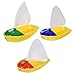 TOYANDONA 3 piezas de plástico velero juguetes barco de baño piscina juguetes barco de vela, juguetes de baño juguetes para niños todders niños (color aleatorio)