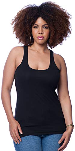 Zenana Outfitters 4 Pack Womens Basic Ribbed Racerback Tank Top White/White/Black/Black S #TOP3