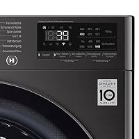 LG F6WV710P2S Waschmaschine (10,5 kg, Energieklasse A, 1.600 U/Min.) mit AI DD (AI Wash), TurboWash 360°, Steam und AquaLock, Schwarz – Ansicht 7