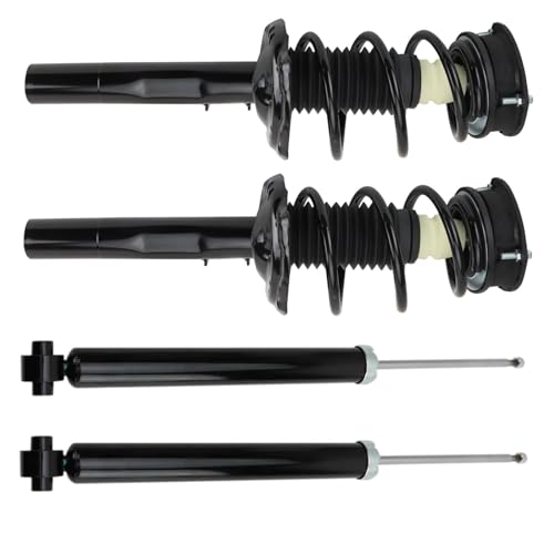 Image of TRQ Front and Rear Complete Strut Assembly & Shock Absorber Kit Complete Strut & Coil Spring Assembly Compatible with 2015-2016 Audi A3 2015-2018 A3 Quattro 2015-2019 Volkswagen Golf