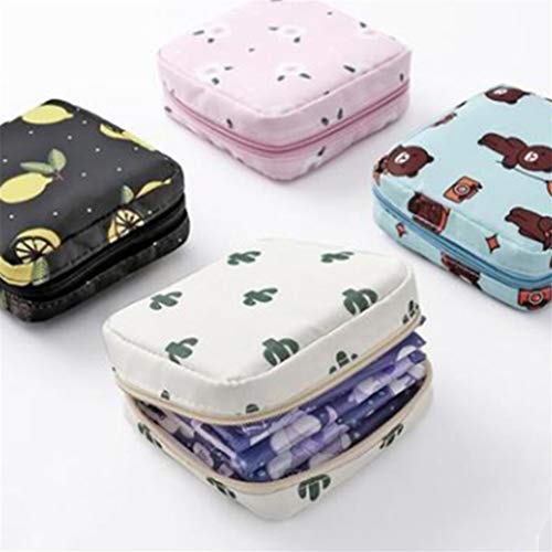 Bolsa de almacenamiento para toallas sanitarias con oso azul miniatura 5
