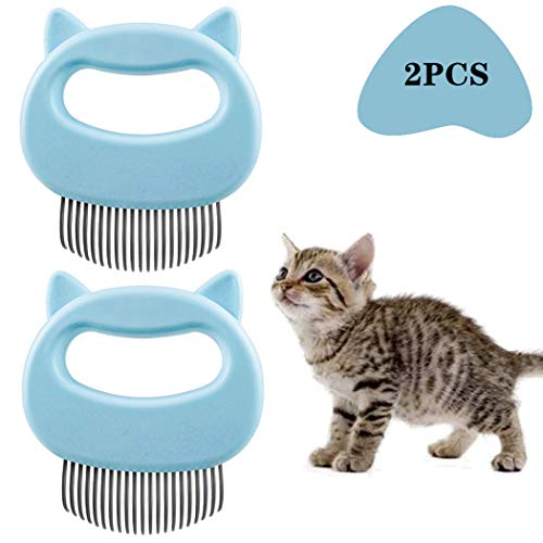 KesaPlan Pet Grooming Shedding Brush for Dog Cat Hair, Deshedding Massage Comb, Dog Brush End Shedding 2pcs