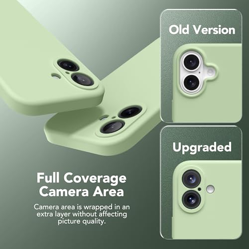 Image of Magnetic for iPhone 16 Plus Case, Compatible with MagSafe, [Full Camera Protection][Screen Protector] Silicone Shockproof Protective Phone Case for iPhone 16 Plus 6.7 inch, Matcha