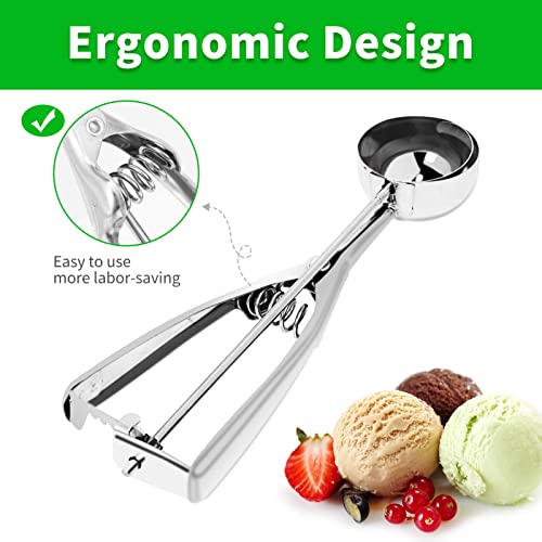 3PCS Ice Cream Scoop,Premium cookie scoop set,Small/Medium/Large stainless steel Scoops,Professional Ice cream Scooper with Trigger Release for Baking, Cookie, Fruit and Ice Cream by AOULELA - Image 5