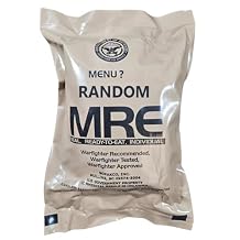 Authentic USGI Meal, Ready to Eat MRE - Random Menu Selections - Complete US Military Ration with Entree, Side, Dessert, Drink Mix, Utensils and Heater! 4