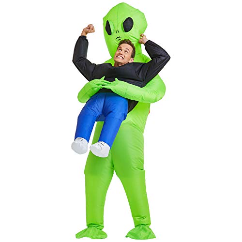 YEAHBEER Inflatable Alien Rider Costume Halloween Costume for Adults Inflatable Costumes Cosplay Party Dress Up Mens' and Womens' Halloween Costume, Aduit Alien Rider, One size