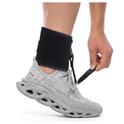 Tenbon Ankle Support Drop Foot Brace Orthosis - Comfort Cushioned Adjustable Wrap Compression For Improved Walking Gait, Prevents Cramps Ankle Sprains