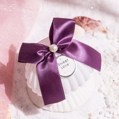 10/20pcs Sweet Love Shell-Shape Gift Boxes Wedding Favor Sweet Candy Box Romantic Rings Jewelry Box Party Christmas Decor 2021 (Purple,20pcs)