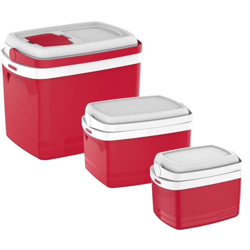 Combo Caixa Térmica Tropical 32L/12L/5L, Soprano, 0700, Vermelha, Grande