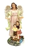 Gigi's Classy Kids Guardian Angel Children Bridge 8' Statue Figurine Angel de la Guarda Imagen