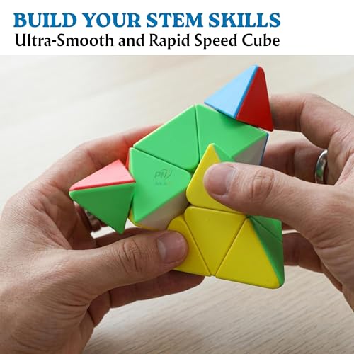 Image of MoYu Meilong Professional Speed Cube, Stickerless Magic Puzzle Cube with Instructions (Pyraminx)