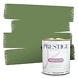PRESTIGE Paints P500-N-546BM Interior Paint and Primer In One Semi-Gloss Comparable Match of Benjamin Moore, 1 gallon, Courtyard Green