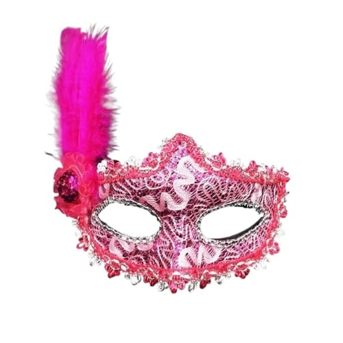 Masque en plumes de mascarade maquillage fête yeux loup demi-visage