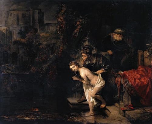 Tableau Suzanne et les aînés de Rembrandt impression toile 60x90cm