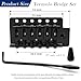 52.5mm ST Guitar Tremolo Bridge Vintage guitar bridge set for Squier/Mexico Fender Strat Stratocaster Electric Guitar Replacement (Black)