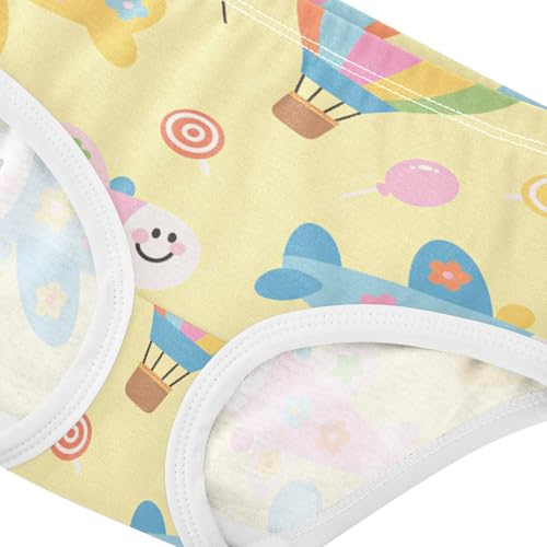 GuoChe Triangle Panties Moisture-Wicking Panties Breathable Underwear for Girls in Sizes 2T,3T, 4T, 5T, 6Y and 8Y4