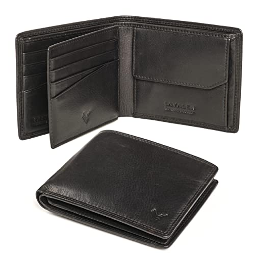 Imagen de Lavalen® Carteras para Hombre RFID Piel Auténtica Cartera Hombre con Monedero Hecho a Mano Billeteras para Hombre Cartera Piel Hombre Monedero Hombre Cartera Tarjetero Hombre Wallet