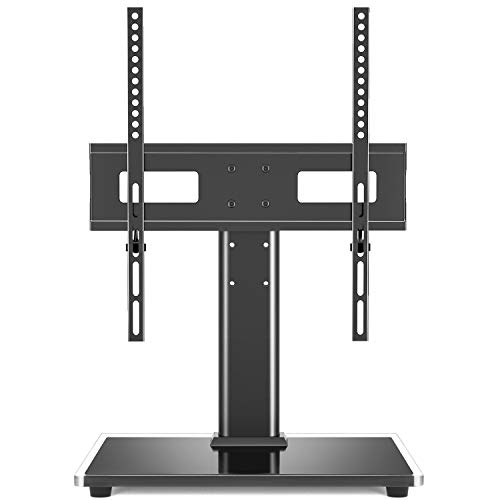 5Rcom Universal Table Top TV Stand Base with Mount for 27 32 37 40 42 47 49 50 55 inch LCD LED Plasma Flat Screens, Height Adjustable TV Base Replacement,Tempered Glass Base,Max VESA 400 x 400mm - Thumbnail 7