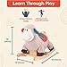 B. toys – Loopsy Wooden Rocking Sheep – Large Plush Ride On – Rodeo Rocker – Rocking Horse for Toddlers & Babies – 18+ Months