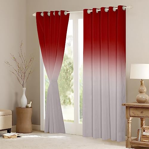 Cortinas opacas parciales con diseño degradado para un control de luz suave 4