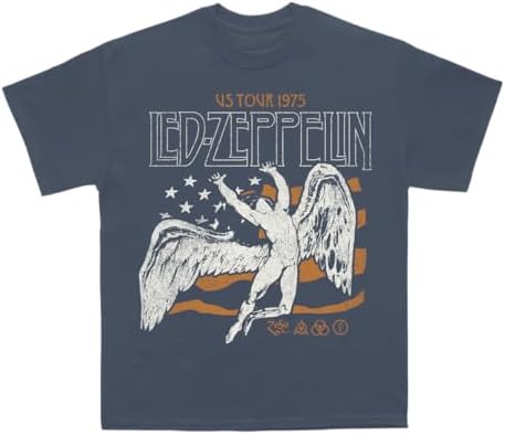 Led Zeppelin Unisex Adult USA Flag Angel Tee image 3