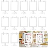 Geelin 12 Pcs Mini Anchor Chart Holder 4 x 6 Inches Learning Card Stand Anchor Chart Storage Double Sided Card Display for Holding Alphabet Number Vocabulary Paper Organization Interactive Displays