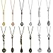 Produktbild HICARER 12 Stücke Löffel Halskette Set Vintage Löffel Anhänger Halskette Ibiza Festival Halskette Antike Bronze Löffel Halskette mit 8 Ketten