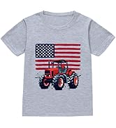 Joctoh Kids 4th of July Shirts Boys American Flag T-Shirt Toddler Patriotic Top Short Sleeve Cott...