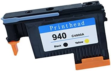 JUSTCOLOR 940 Printhead Replacement for HP940 Print Head C4900A C4901A for HP Officejet Pro 8000 8500 8500A 8500A Plus 8500A Premium (940K/Y)