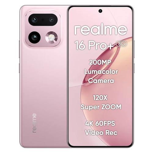 realme 16 Pro+ 5G Smartphone 8+256GB, 144Hz AMOLED Display, 7000m...
