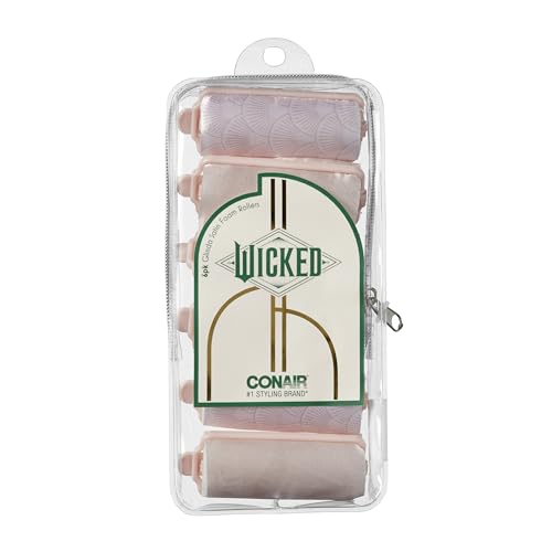 Wicked Glinda 6PK Satin Rollers - hair rollers - foam rollers - heatless hair curlers - Scunci by Conair