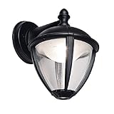 JYCCH 5260201012 Applique Murale d'Extérieur Vintage Coach Down Lanterne LED Noire | Unir | LED 9W 330 Lumen 3000k Blanc Chaud (Inclus) | Classement extérieur IP44 | Promo désodorisant g