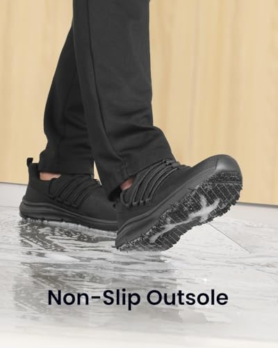 VikoViren Non Slip Work Shoes for Men Restaurant or Food Service Sneakers Breathable Lightweight Water Resistant Walking Shoes Chef Kitchen Footwear2