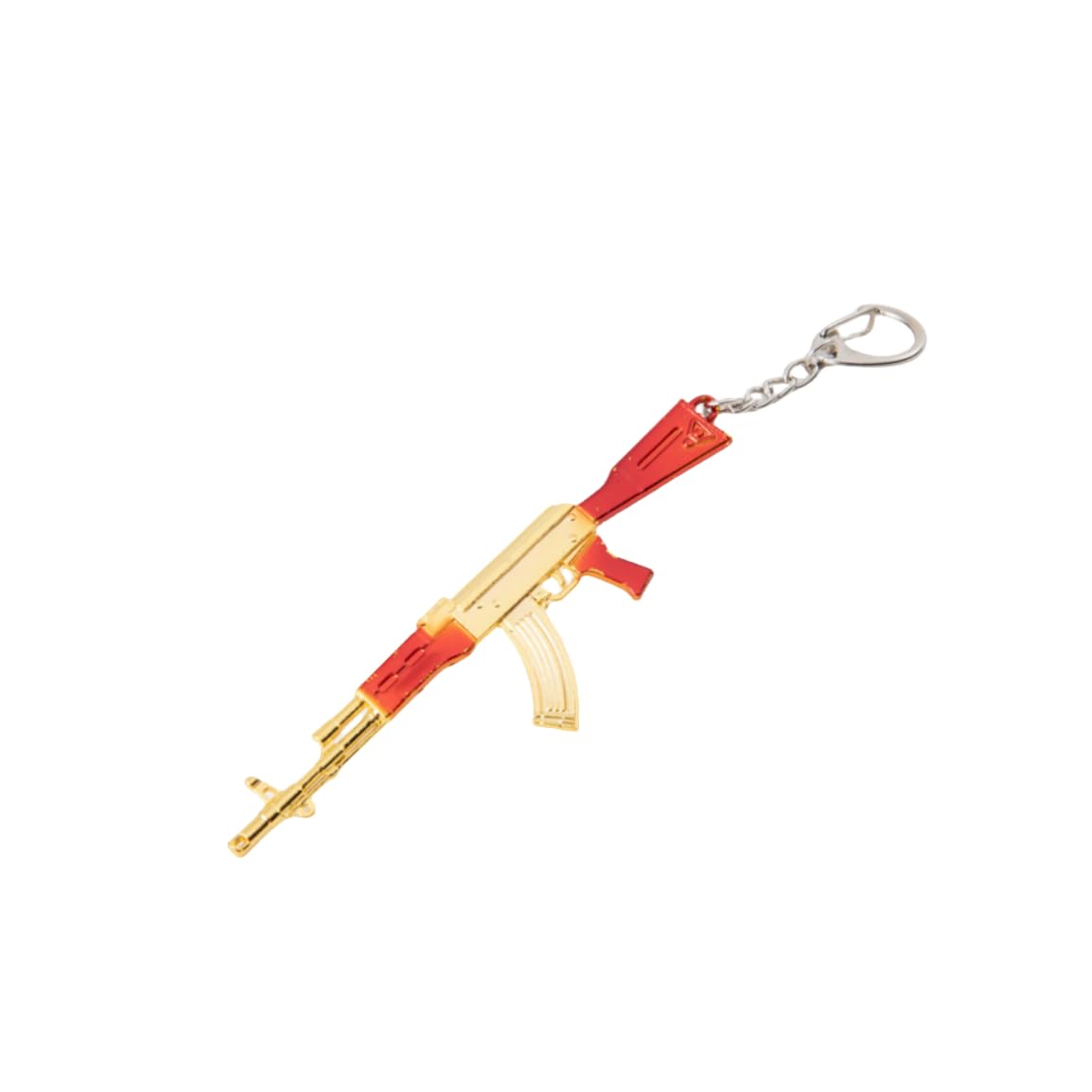 calfee Mini Gun Keychains for Men, Metal Weapon Rifle Key Ring Pendants，Toys Gun Keychains Key Ring Keyring (AKM GOLD)