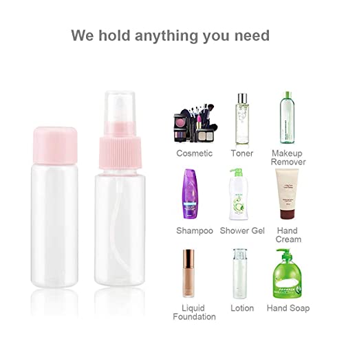 Image of Portable Travel Cosmetics Bottles Plastic Pressing Spray Bottle for Makeup, Toiletries Liquid Containers